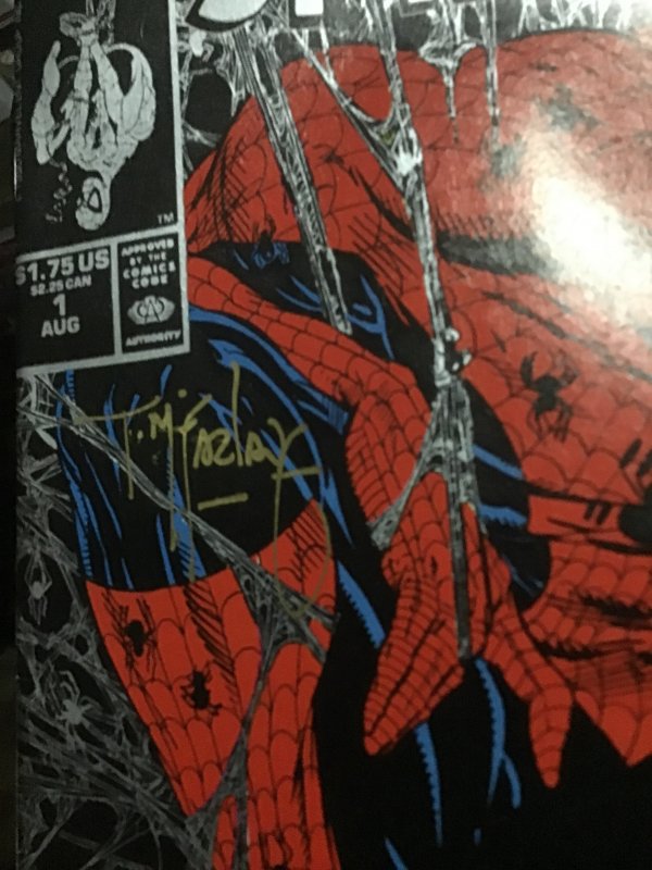 Spider-Man #1 Regular Silver Edition (1990) signed Todd McFarlane! Certified! VF