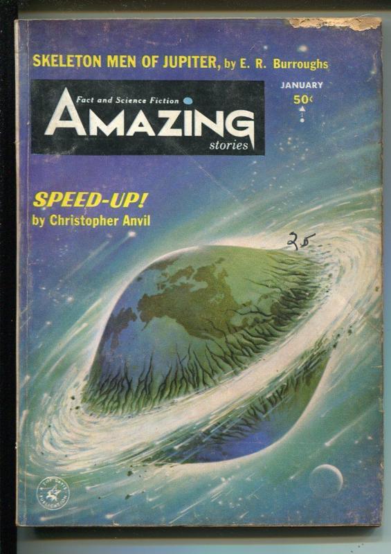 Amazing Stories 1/1964-Edgar Rice Burroughs-pulp stories-P