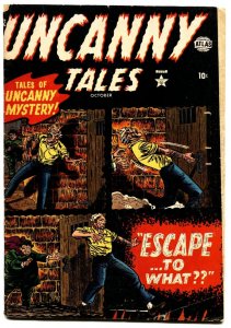 UNCANNY TALES #2-1952-JOE MANEELY-COVER-Atlas horror Pre-Code 