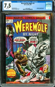 Werewolf by Night #32 (1975) CGC Graded 7.5 - 1st App Moon Knight!