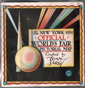 New York World's Fair Official Pictorial Map 1939-comic style art-Tony Sarg-G