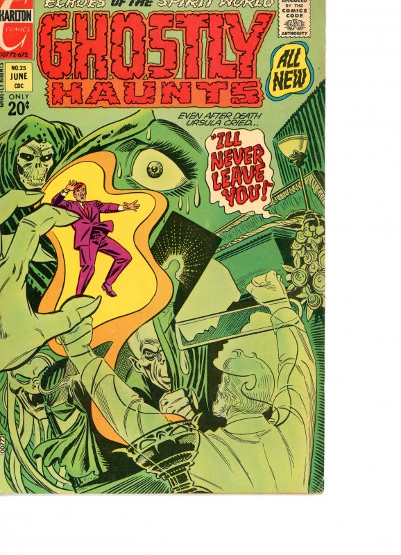 Ghostly Haunts 25 VG  Ditko Art and Cover 1972