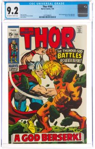 Thor #166 (Marvel,1969) CGC Graded 9.2