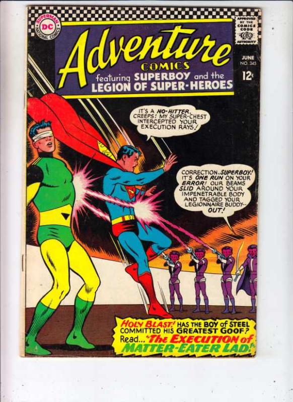 Adventure Comics #345 (Jun-66) FN/VF+ High-Grade Legion of Super-Heroes, Supe...