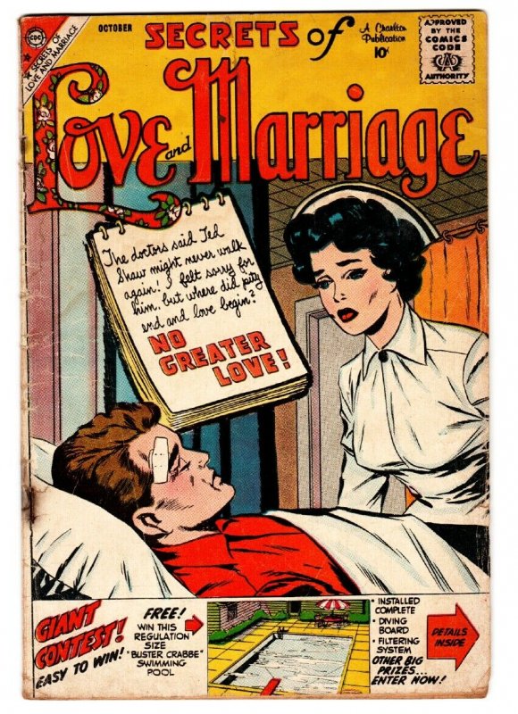 Secrets of Love & Marriage Vol. 2 #15-Charlton-Nurse-love triangle