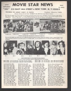 Movie Star News Mail Order Sales Catalog Supplement #HH 1960's-Irving Klaw-8 ...