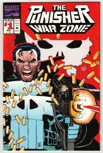 Punisher War Zone #1 Embossed Die-Cut Cover (Marvel, 1992) NM ITC481