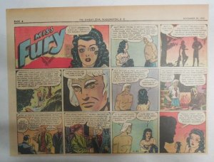 Miss Fury Sunday by Tarpe Mills from 11/29/1942 Size: 11 x 15  Very Rare Year #2