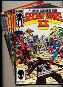 MARVEL COMICS SECRET WARS II LOT #1-#5, #7-#8  F/VF (HX646)