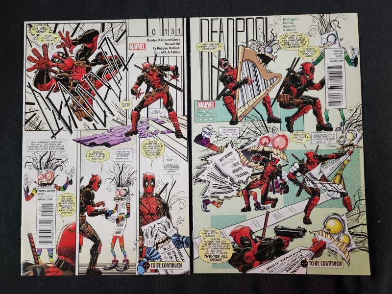 Deadpool 10PC LOT #2-10, 23 - Secret Comics Variants (8.0) 2016