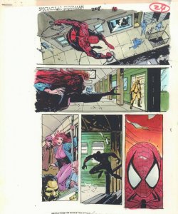 Spectacular Spider-Man #228 p.24 Color Guide Art Spidey Possessed by John Kalisz