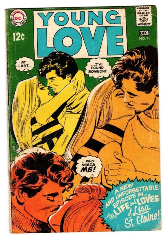 YOUNG LOVE #71 comic book 1968-DC ROMANCE-Alex Toth VG-