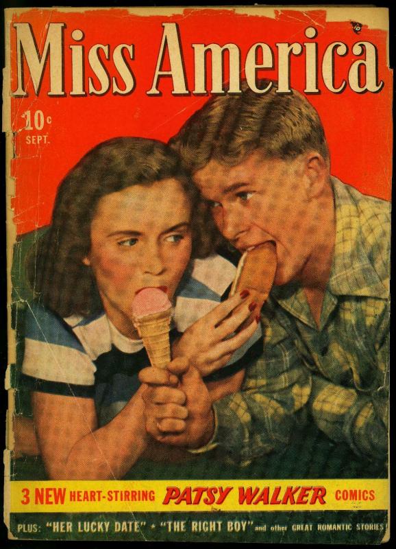 Miss America Vol 7 #4 1948- Patsy Walker- Ice Cream Hot Dog cover FAIR