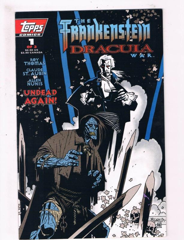 The Frankenstein And Dracula War # 1 VF/NM Topps Comic Book Roy Thomas Nunis SW7