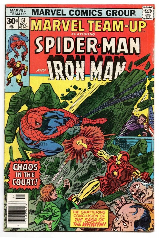 Marvel Team Up #51 VINTAGE 1976 Marvel Comics Spider-Man Iron Man 