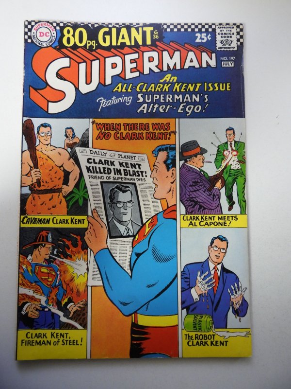 Superman #197 (1967) FN Condition