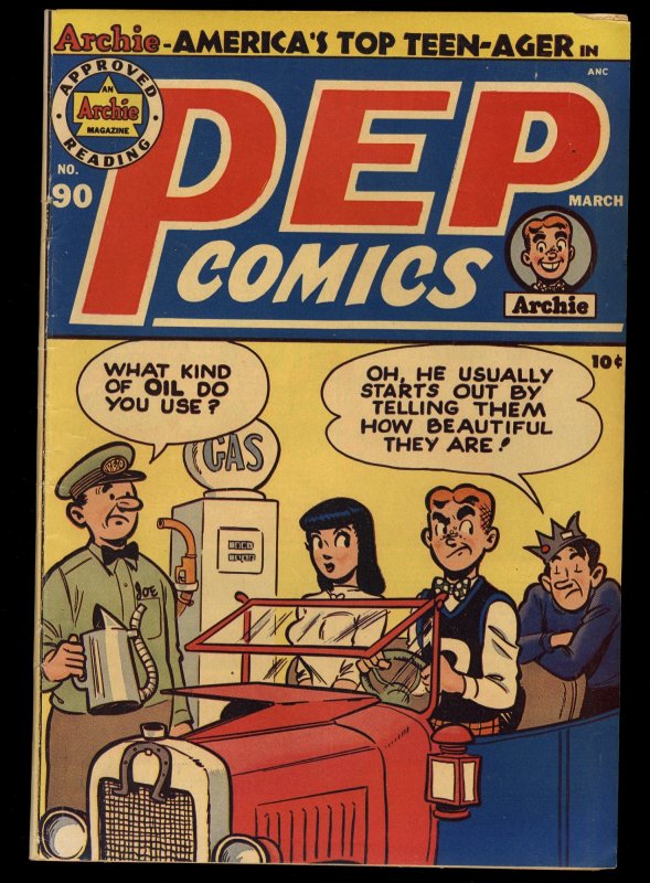 Pep Comics #90 FN 6.0 Winter Carnival! Jughead! Joe Edwards Art!