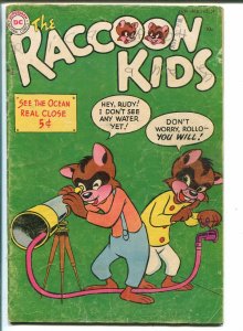 THE RACCOON KIDS #54-1955-DC COMICS-WACKY PRANK  COVER-SHELDON MAYER-good+