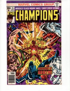 The Champions #8 MESSENGER OF DEATH! Mighty marvel Bronze Age !!!
