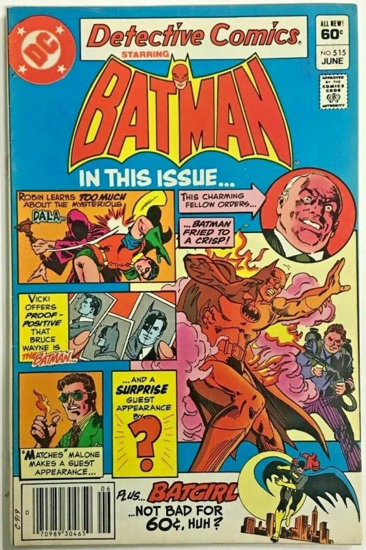 DETECTIVE COMICS#515 FN/VF 1982 DC BRONZE AGE COMICS