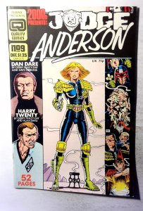 2000 AD Presents Judge Anderson #9 1986 Quality Anderson PSI Division Comic Book