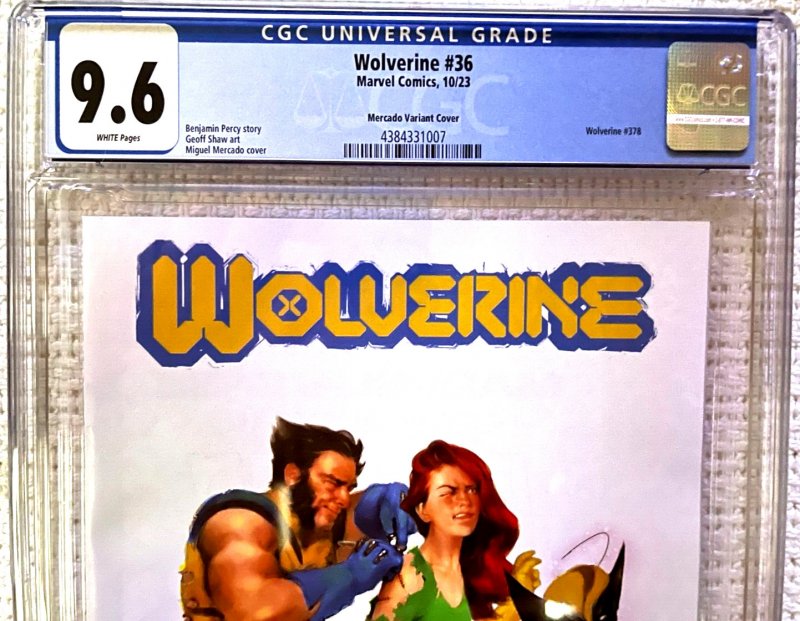?~MARVEL~WOLVERINE #36~?~MIGUEL MERCADO~?~TRADE DRESS VARIANT~?~CGC 9.6~?