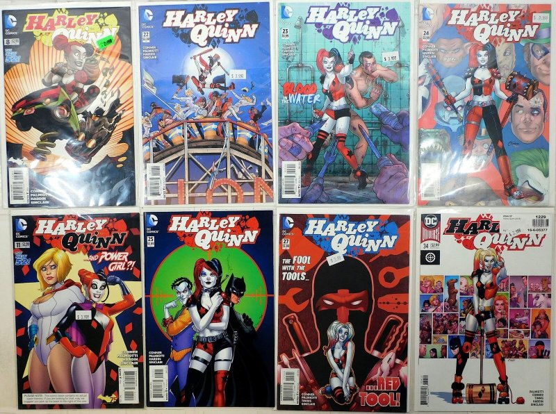 Harley Quinn Lot 8 #8, 22, 23, 24, 11, 25, 27, 34 2014 DC Power Girl Comics