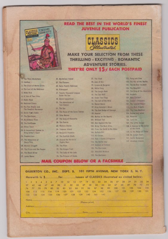 Classics Illustrated #100 (HRN142) (fair)