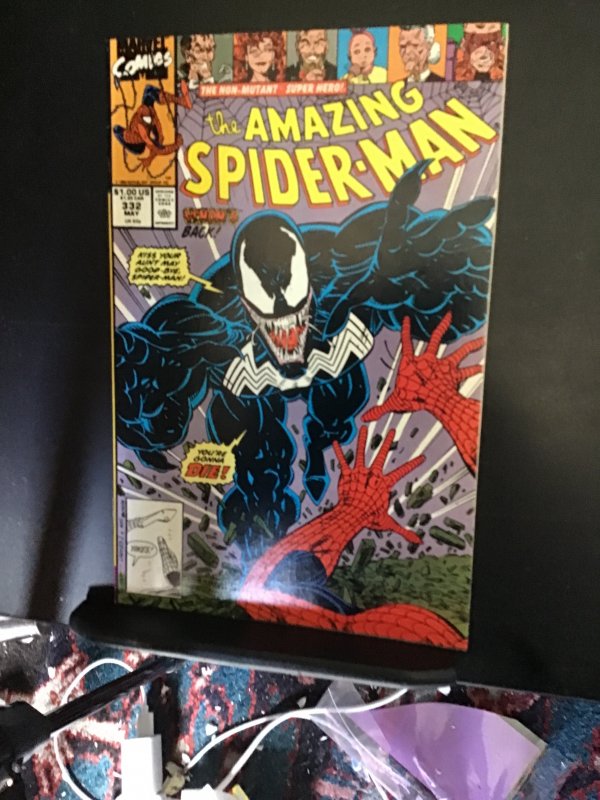 The Amazing Spider-Man #332 (1990) Venom’s back key! Oregon CERT!