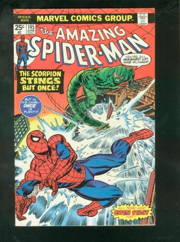 AMAZING SPIDER-MAN #145 1975-SCORPION-MARY JANE-HI GRAD VF