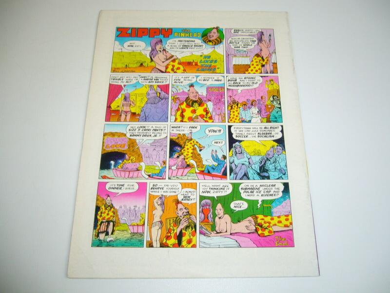 Yow #1 FN (1st) print ZIPPY THE PINHEAD bill griffith 1978 LAST GASP underground