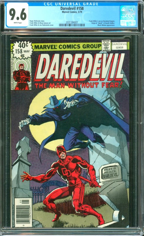 Daredevil #158 CGC Graded 9.6 Frank Miller's run on Daredevil begins. Origin ...