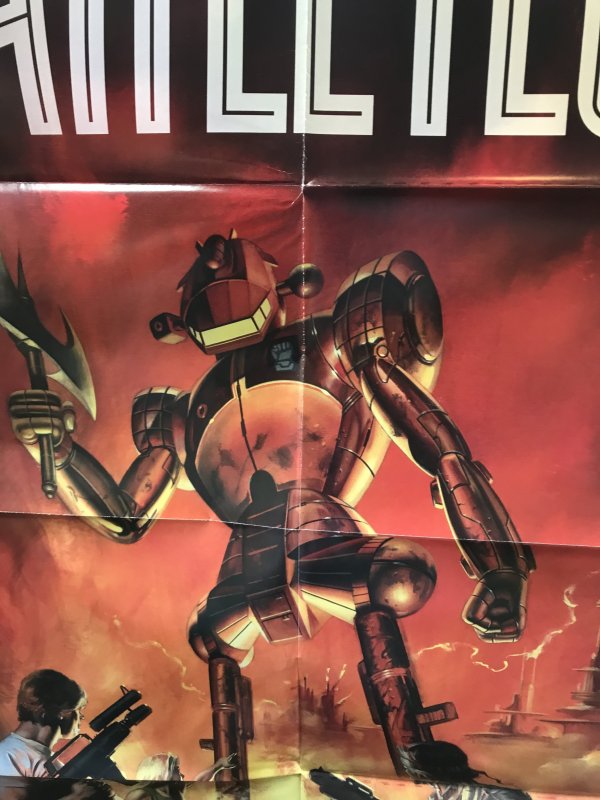 BATTLETECH FASA folded Promo Poster : ROC 1993 34”x22” NM; Boris mech art