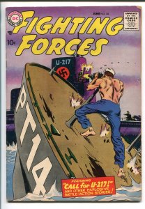 OUR FIGHTING FORCES #34-1958-DC-SILVER AGE-WWII-PT BOAT-U-BOAT-fn