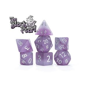 7 Die Set Sea Glass Dice The Black Pearl Categories By Gate Keeper Games