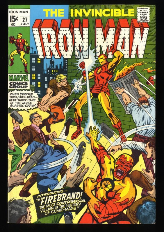 Iron Man #27 VF- 7.5 1st Firebrand!