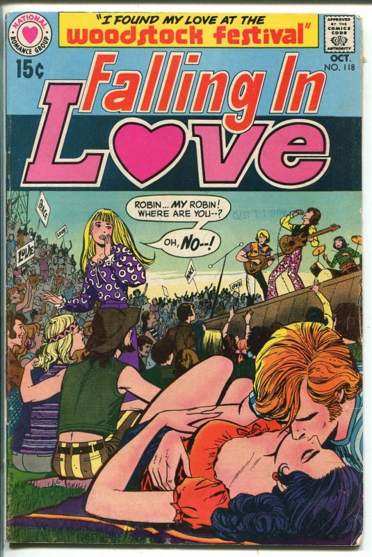 Falling In Love #118 1970-DC-Woodstock Concert issue-rare-key issue-G/VG