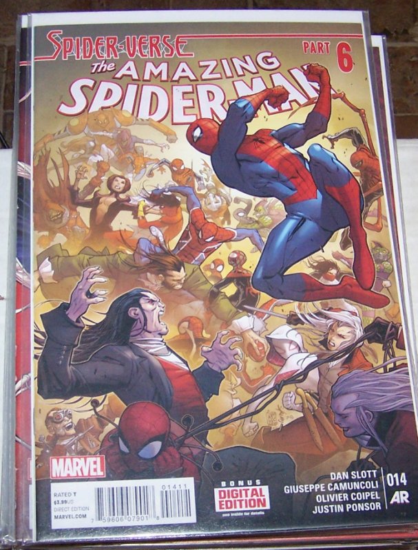 Amazing Spider-Man vol 3 # 14 2015, Marvel spider verse pt 6  miles gwen silk