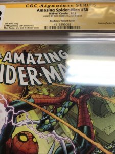 Amazing Spider-Man (2023) #30 (CGC 9.8 SS) Signed Nick Bradshaw • 1:25 •Census=1
