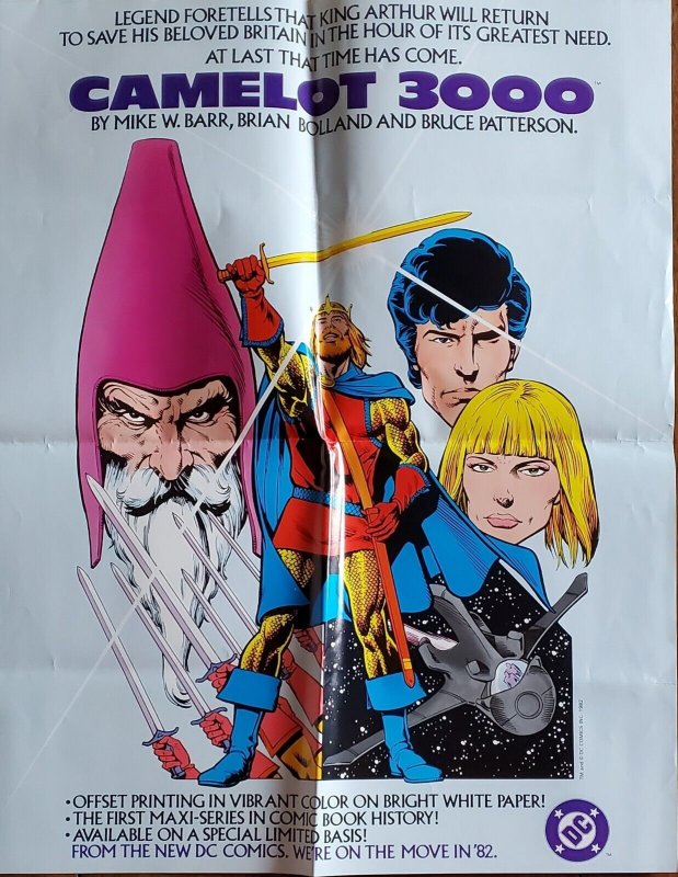 Camelot 3000 Folded Promo Poster (1982) DC Comics