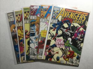 West Coast Avengers 85 90 91 92 95 Lot Run Set Very Fine Vf 8.0 Marvel