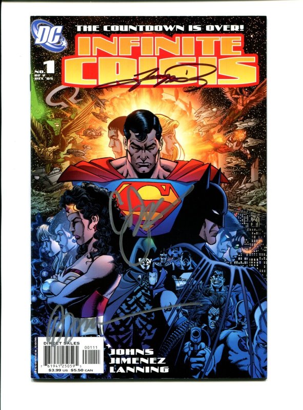 Infinite Crisis #1 - Signed George Perez, Geoff Johns, Phil Jimenez (9.2ob) 2005