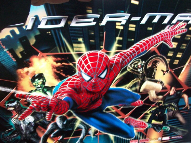 Spider-Man Pinball Machine Translite Original 2008 NOS Marvel Comics Art Venom