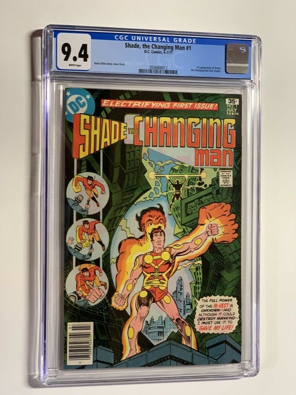 Shade the changing man 1 cgc 9.4 wp dc comics 1977