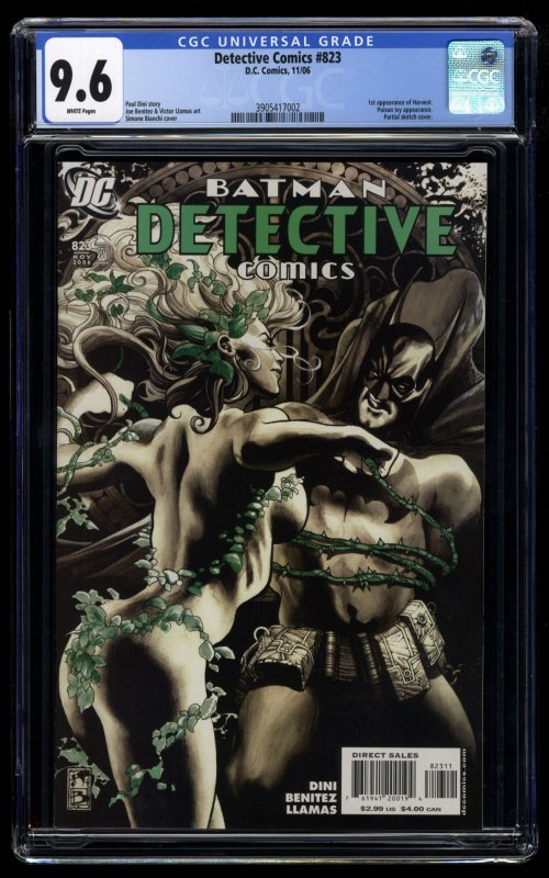 Detective Comics #823 CGC NM+ 9.6 White Pages