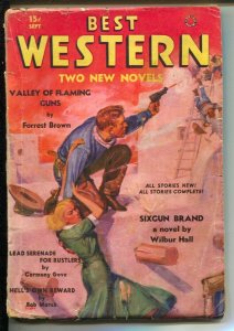 Best Western 9/1937-Red Circle--Good Girl Art cover by J.W. Scott-Forrest Bro...