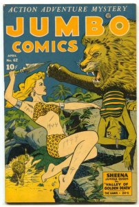 Jumbo Comics #62 1944- SHEENA- Lion cover VF-