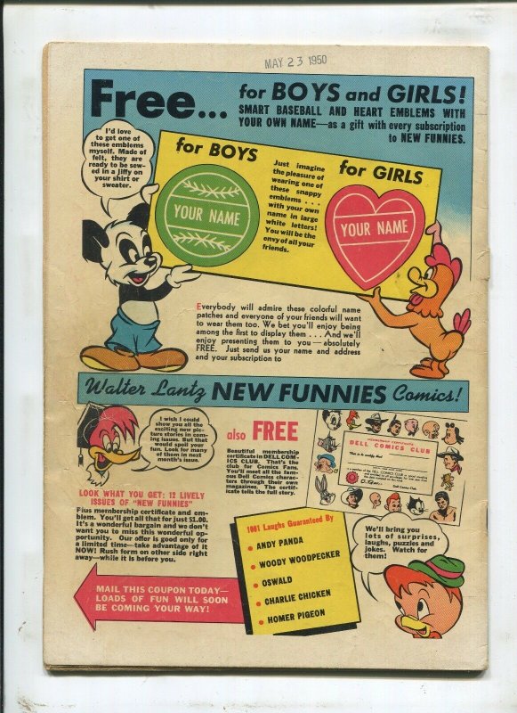 WALTER LANTZ NEW FUNNIES #161 - (3.5) 1950