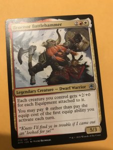 BRUENOR BATTLEHAMMER : Magic the Gathering MTG / Adventures in Forgotten Realm