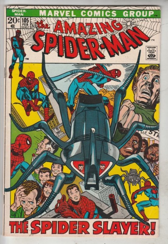 Amazing Spider-Man #105 (Feb-72) VF+ High-Grade Spider-Man